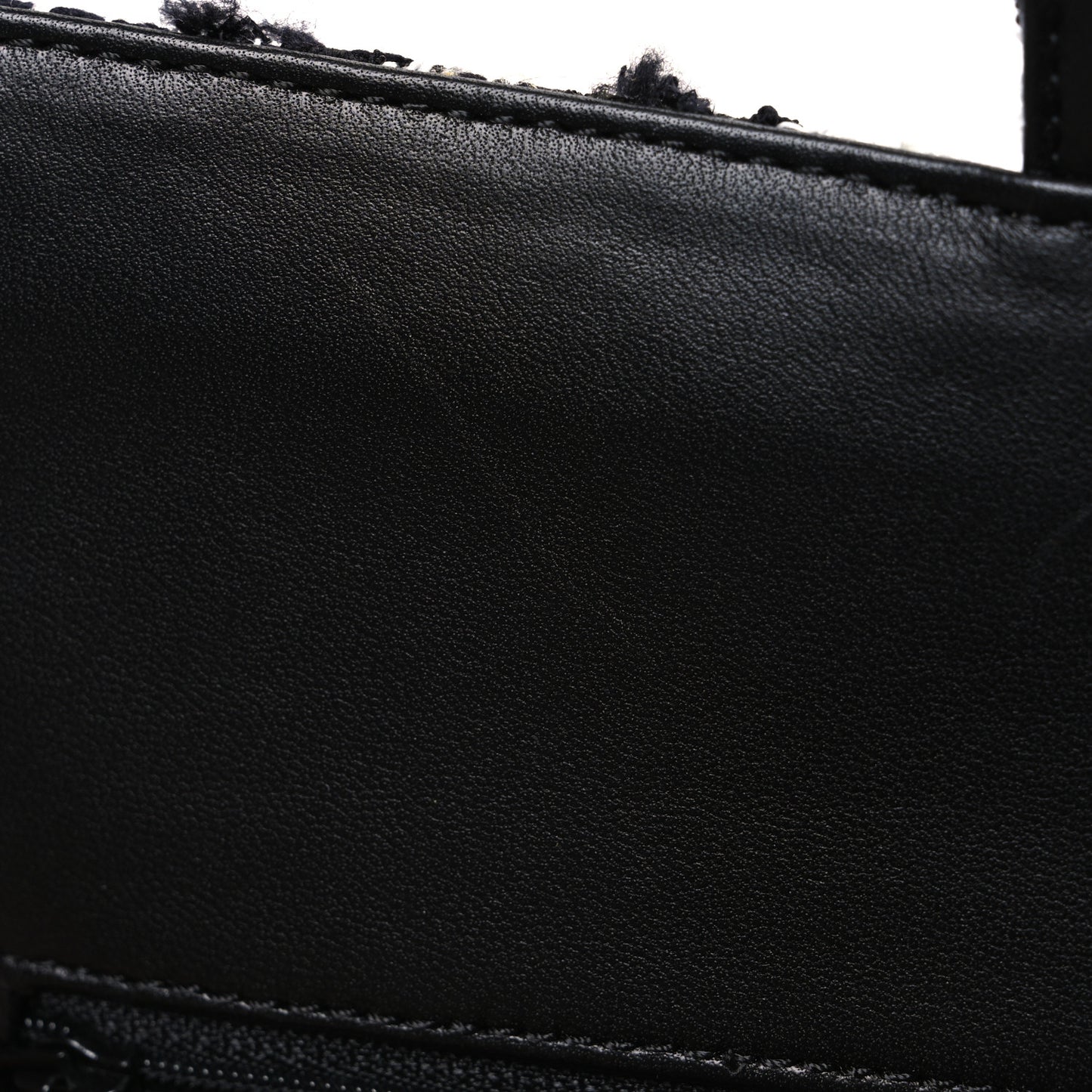 Tweed Quilted Medium Double Flap Black Ecru White