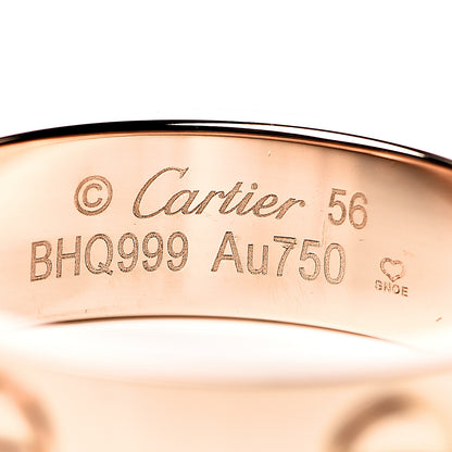 Cartier 18K Pink Gold 5.5mm LOVE Ring 56 7.5 4 of 4