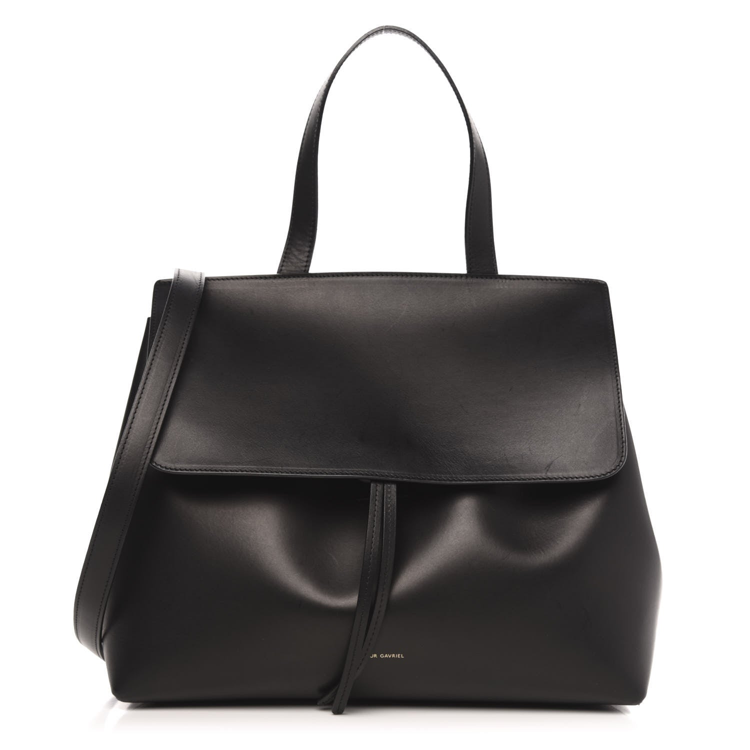 Mansur Gavriel Calfskin Lady Bag Black Royal 1 of 14