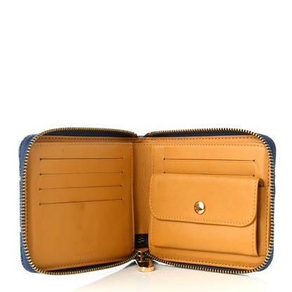 Louis Vuitton Denim Zip Compact Wallet Blue 5 of 8