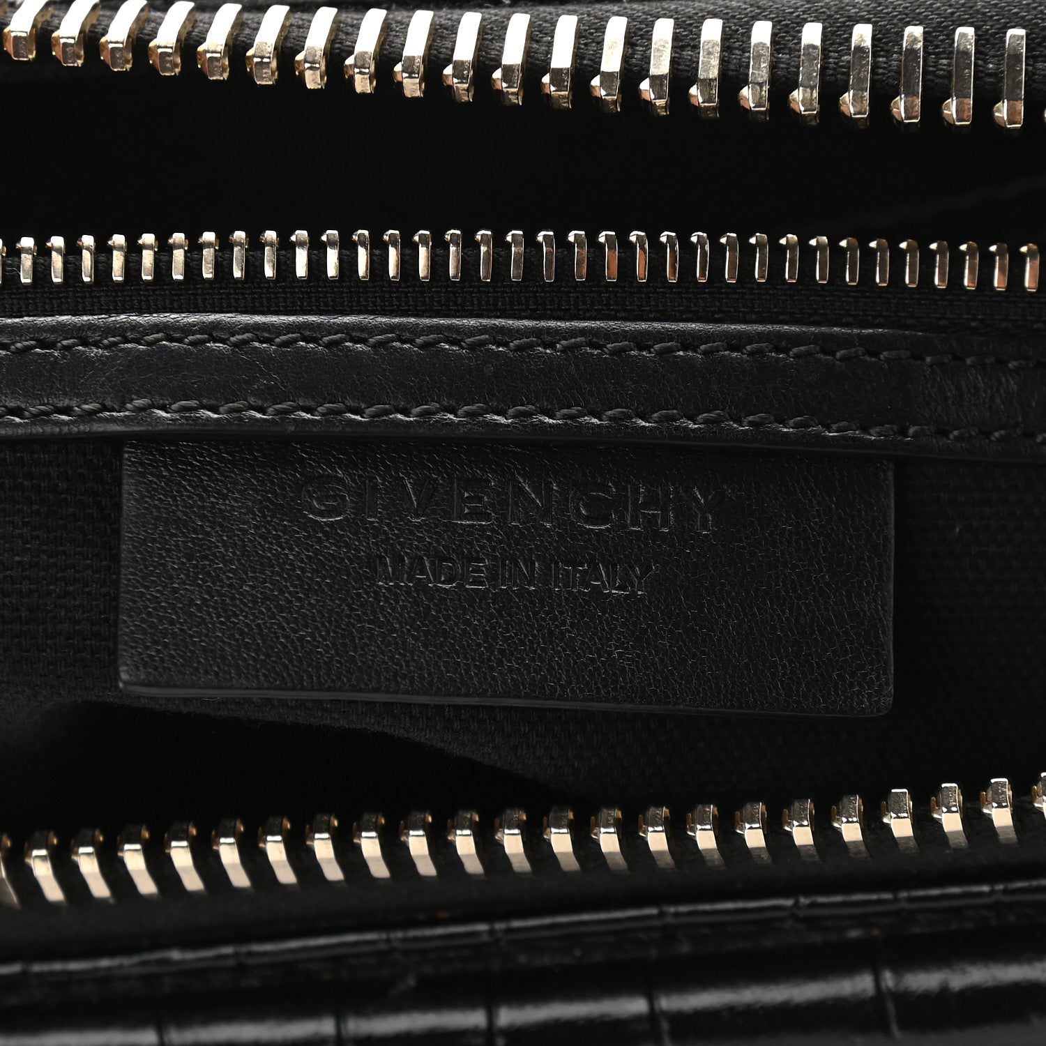 Givenchy Calfskin Crocodile Embossed Small Antigona Black 8 of 9