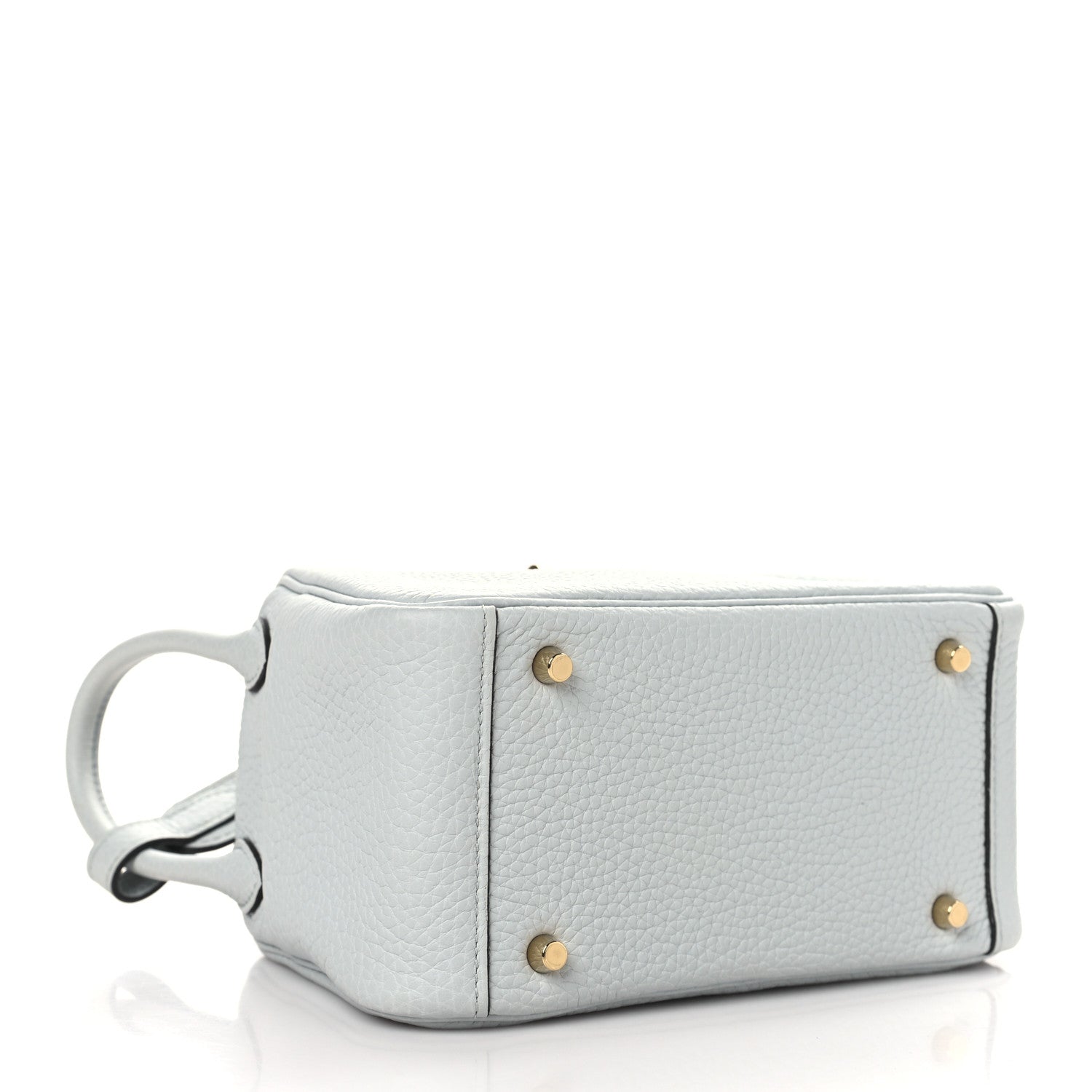 Hermes Taurillon Clemence Mini Lindy 20 Bleu Pale 4 of 11