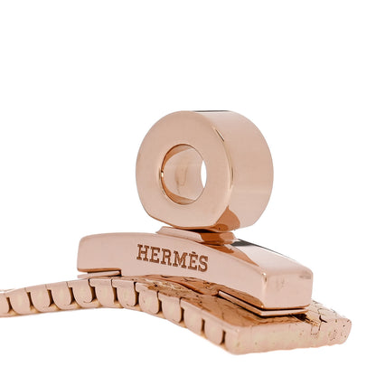 Hermes 18K Rose Gold MM Kelly Milanese Bracelet 3 of 5