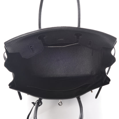 Hermes Taurillon Clemence Birkin 30 Black 7 of 42
