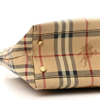 Burberry Haymarket Check Tote Brown 8 of 12