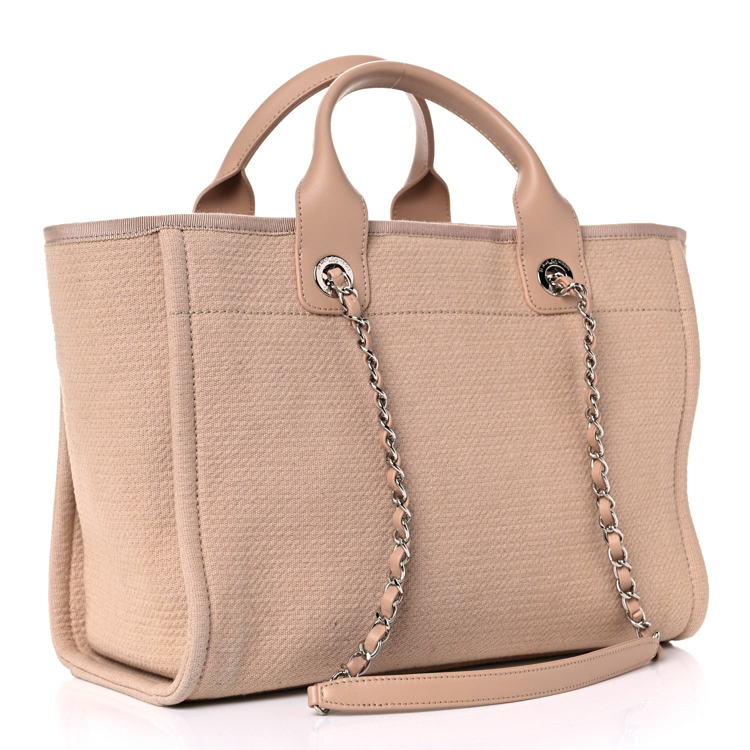 Chanel Mixed Fibers Small Deauville Tote Beige 3 of 14