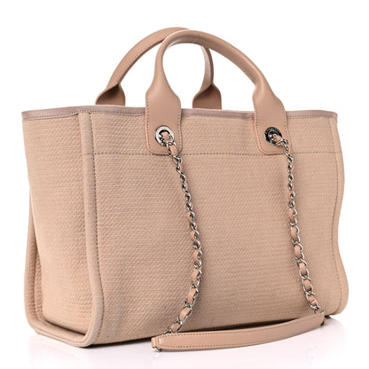 Chanel Mixed Fibers Small Deauville Tote Beige 3 of 14