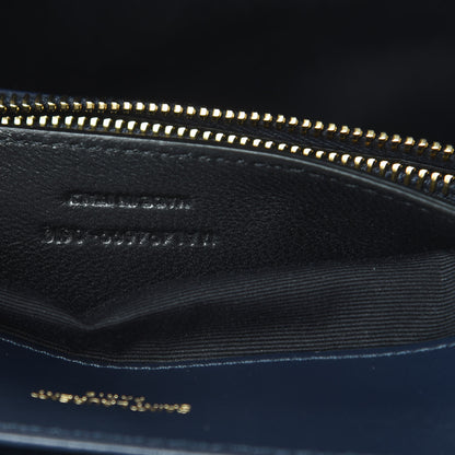 Saint Laurent Velvet Y Quilted Monogram Small Loulou Chain Satchel Medium Blue 7 of 10