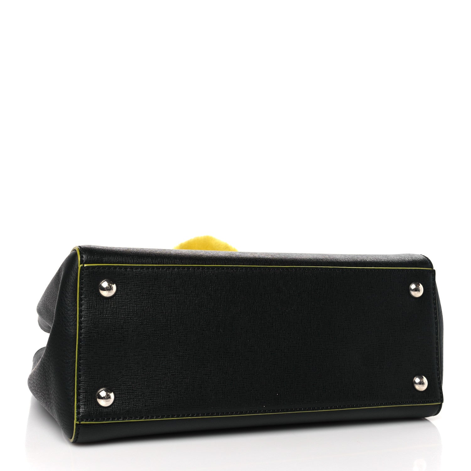 Fendi Vitello Elite Apple Charm Petite 2Jours Tote Black 4 of 8