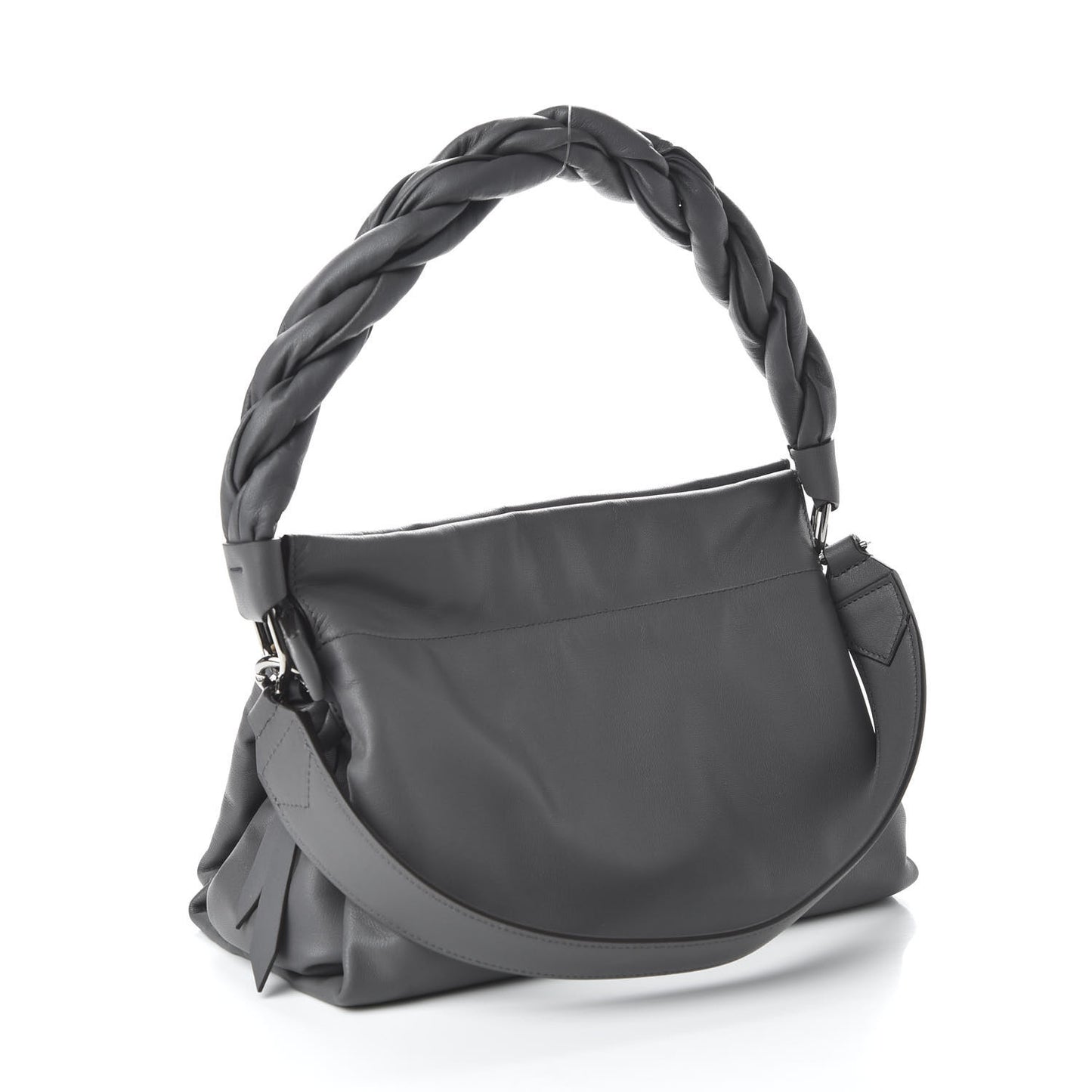 Calfskin Medium ID93 Satchel Storm Grey