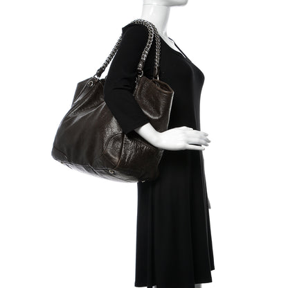 Prada Cervo Lux Chain Shoulder Bag Ebano 2 of 9