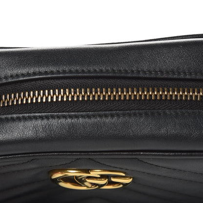 Gucci Calfskin Matelasse Mini GG Marmont Chain Shoulder Bag Black 13 of 16