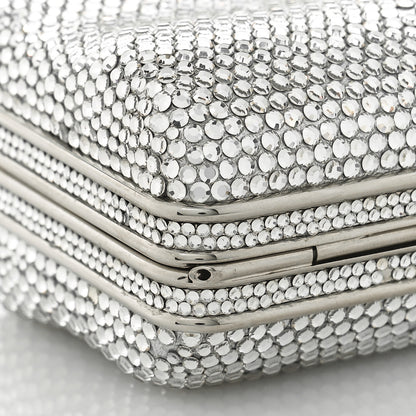Judith Leiber Swarovski Crystal Minaudiere Clutch Silver 6 of 8