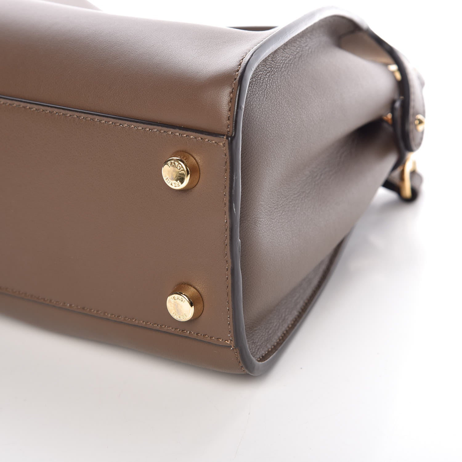 Fendi Vitello Tahiti Burro Bi-Color Medium Peekaboo Iconic Essentially Satchel Maya Camelia Confetto 12 of 15