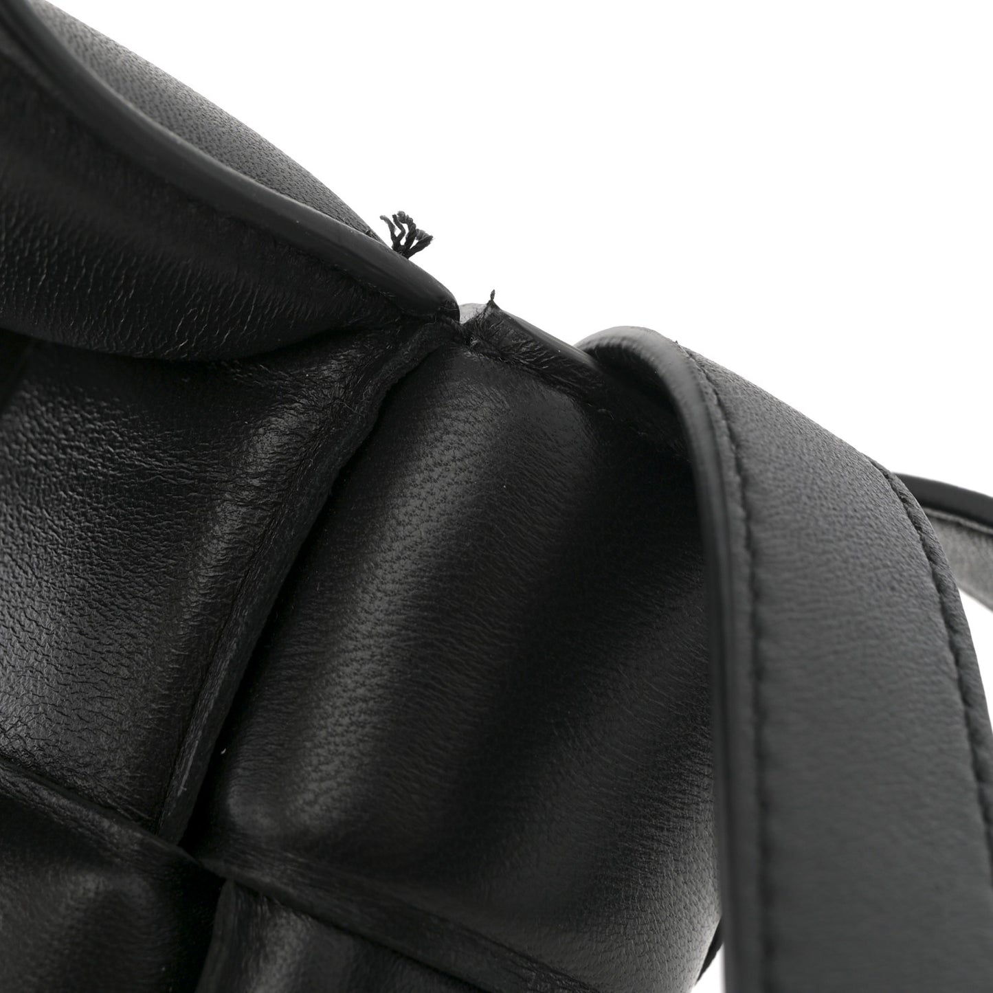 Nappa Maxi Intreccio Padded Cassette Crossbody Bag Black