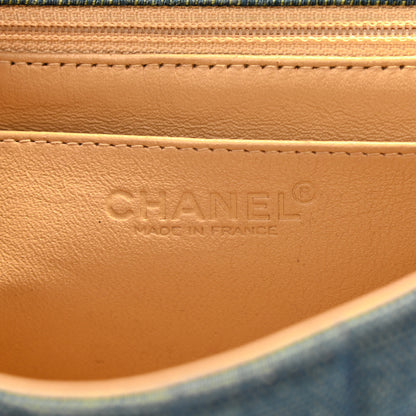 Chanel Denim Quilted Chocolate Bar Mademoiselle Top Handle Bag 6 of 8