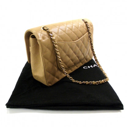 Chanel Caviar Quilted Medium Double Flap Beige 3 of 13