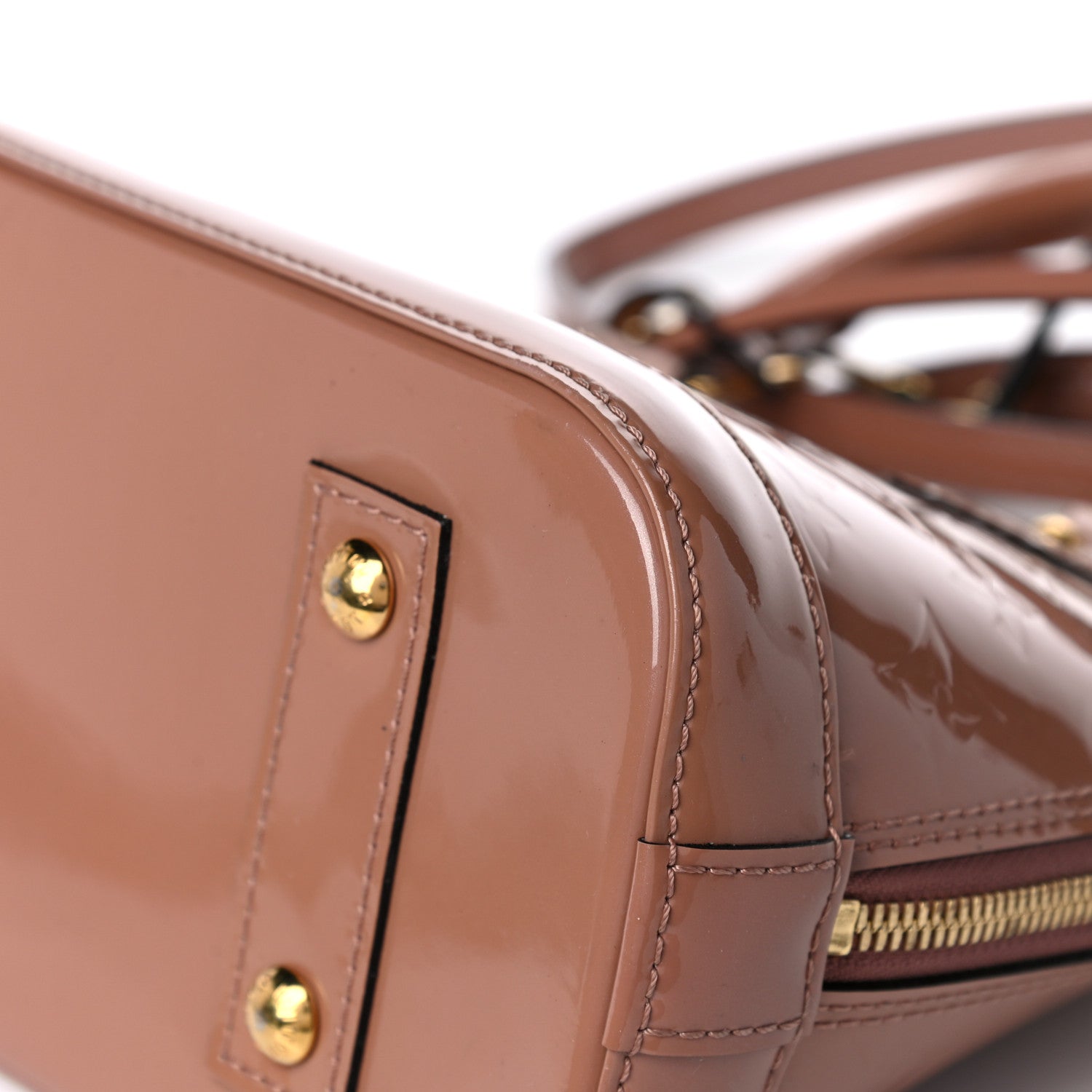 Louis Vuitton Vernis Alma BB Rose Velours 8 of 17