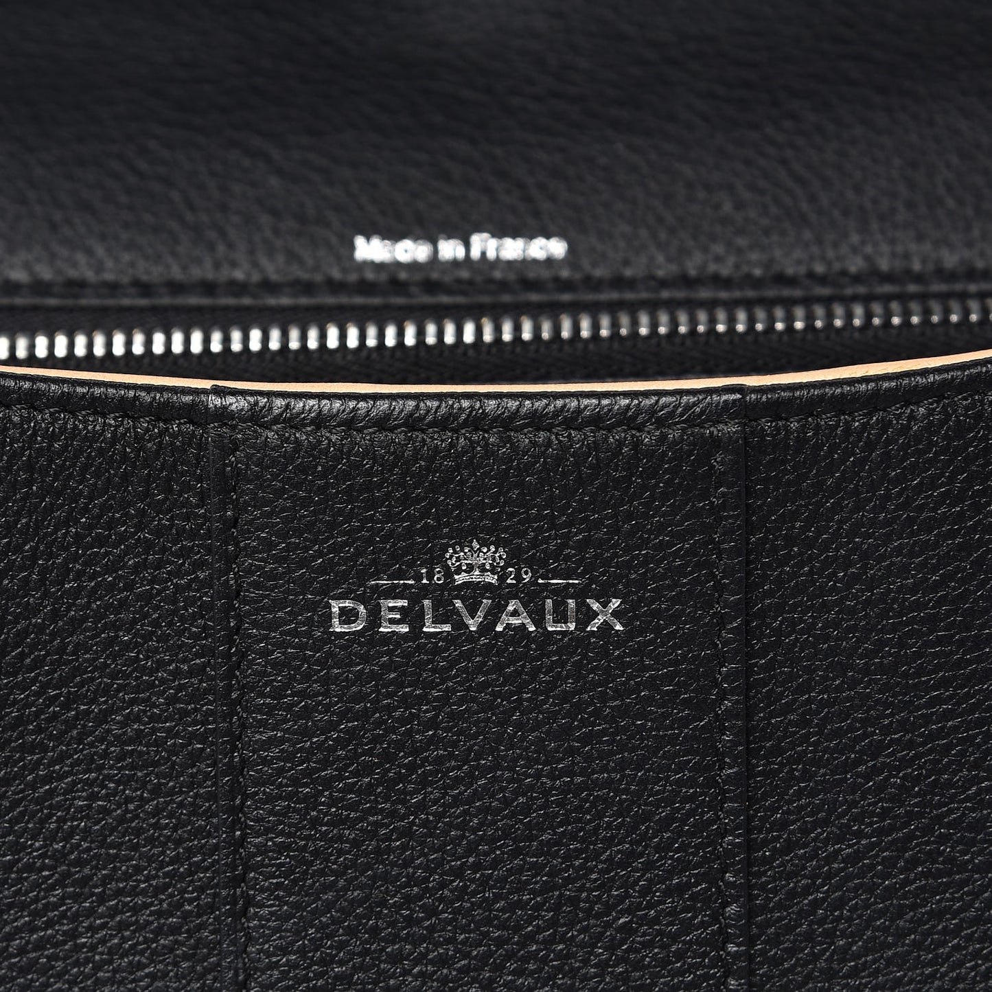 Grained Calfskin MM Brillant Satchel Black