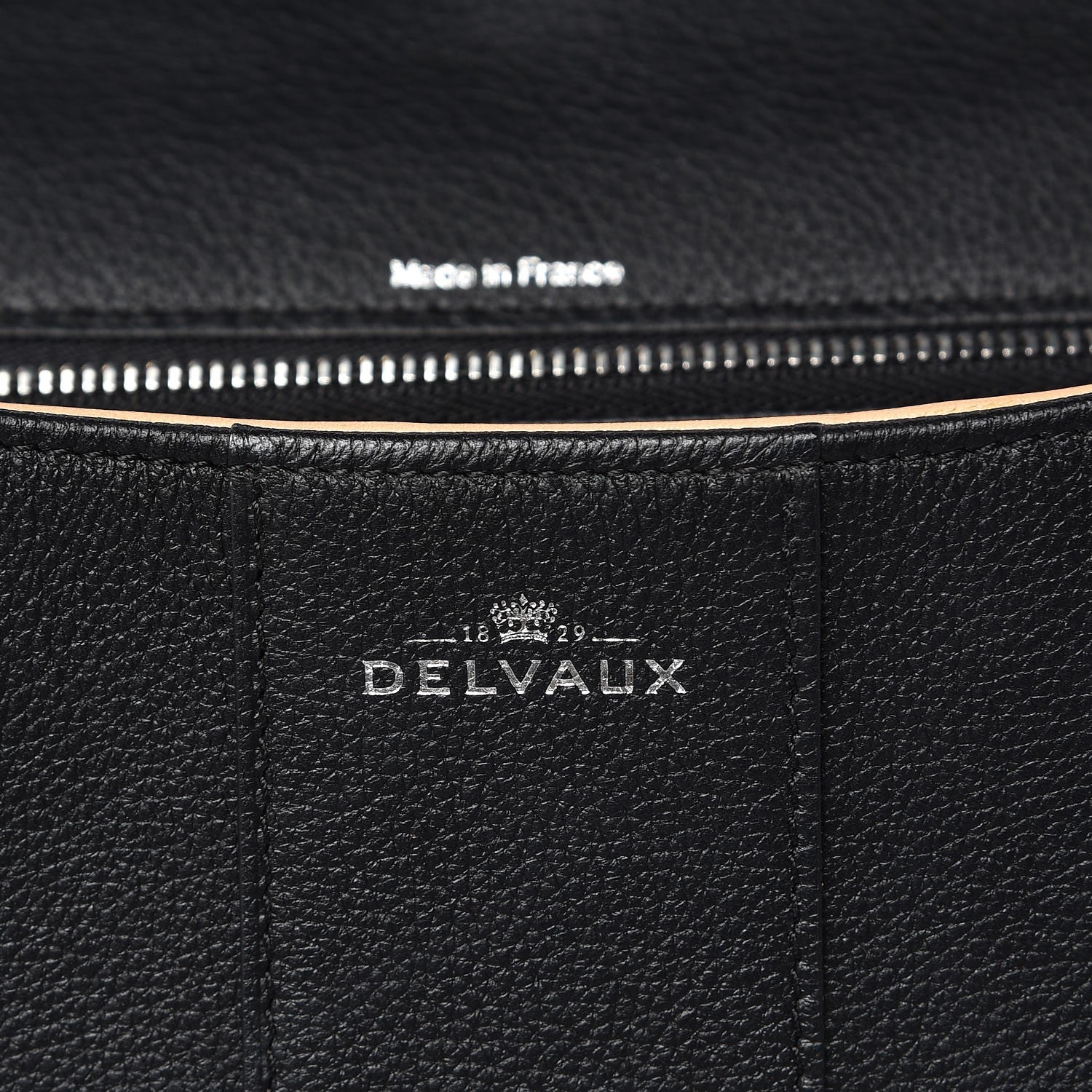 Delvaux Grained Calfskin MM Brillant Satchel Black 7 of 8