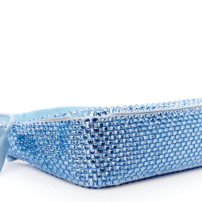 Prada Satin Crystal Mini Re-Edition 2000 Bag Celeste 9 of 11