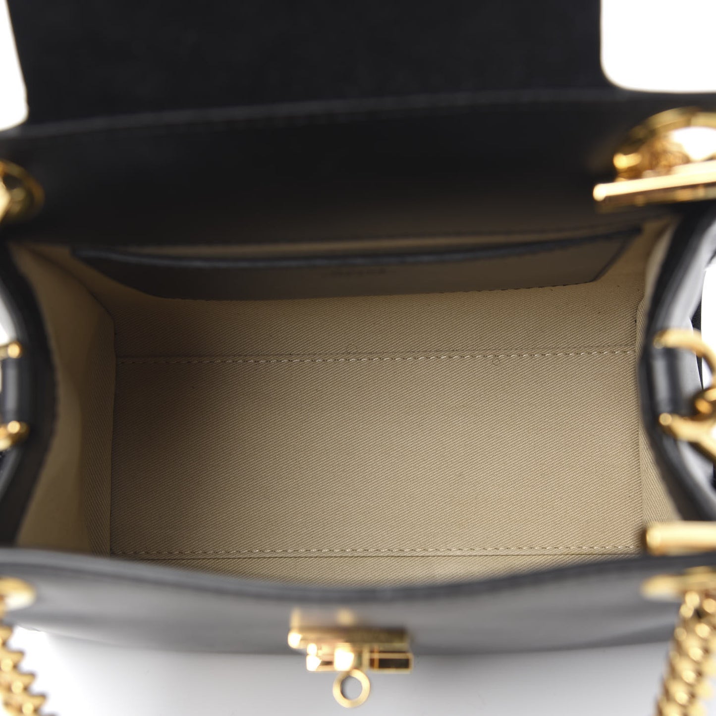Shiny Calfskin Mini Annie Shoulder Bag Black