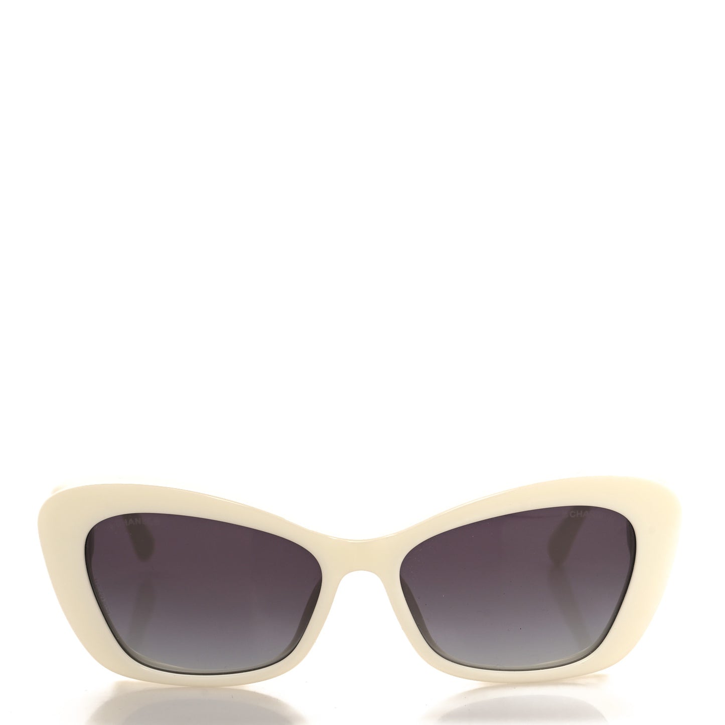 Acetate Pearl Cat Eye CC Sunglasses 5481-H-A White