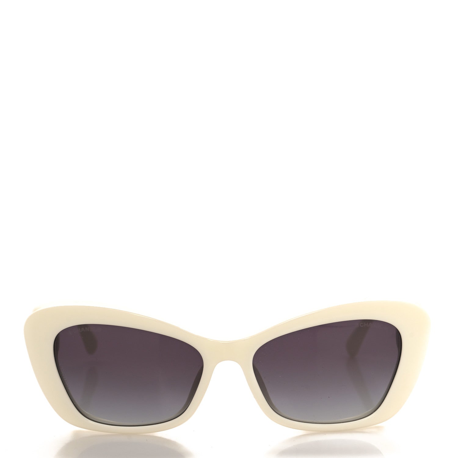 Chanel Acetate Pearl Cat Eye CC Sunglasses 5481-H-A White 2 of 7