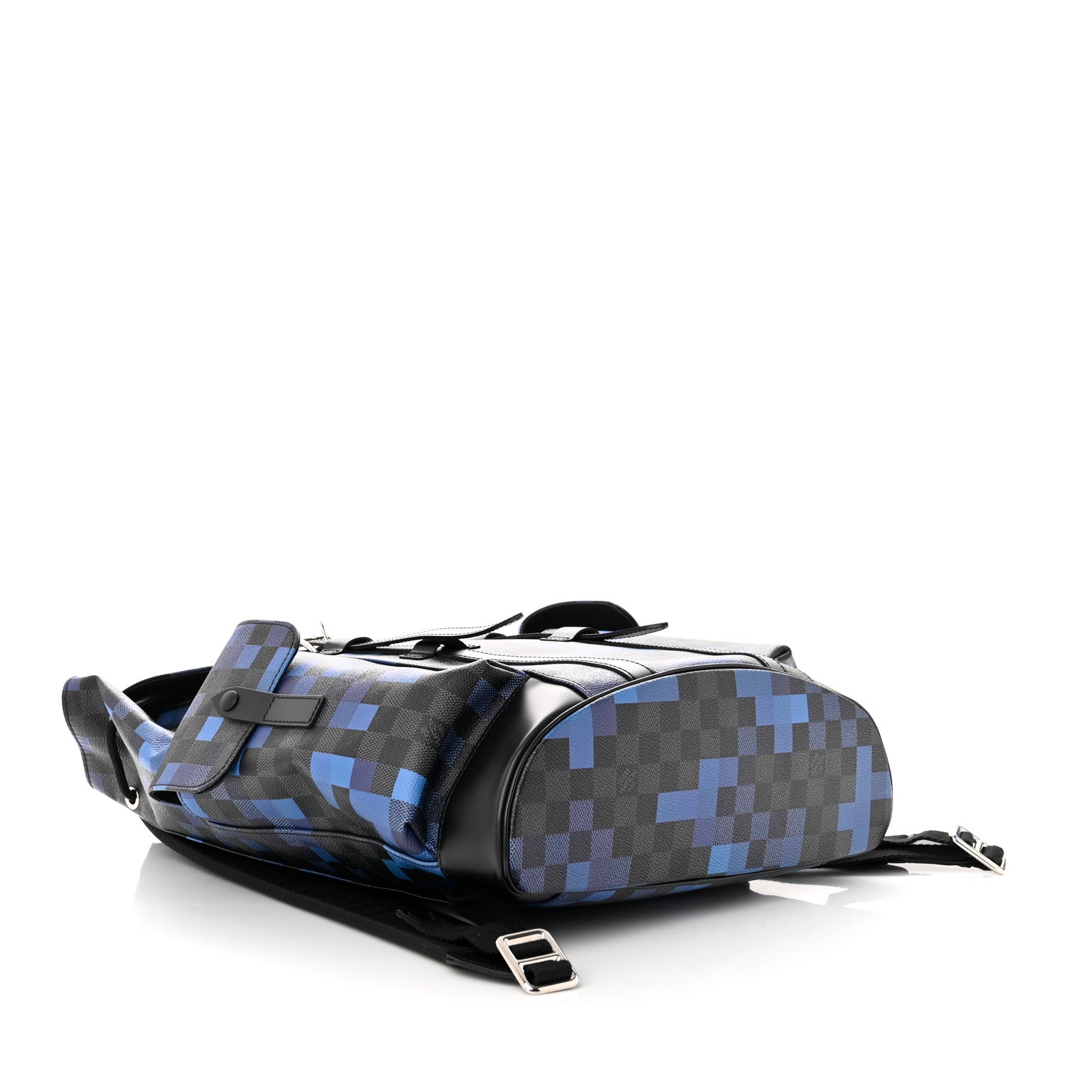 louis vuitton christopher damier graphiteblue backpack Louis Vuitton Damier Graphite Pixel Christopher PM Backpack Blue 1328167 –  FASHIONPHILE