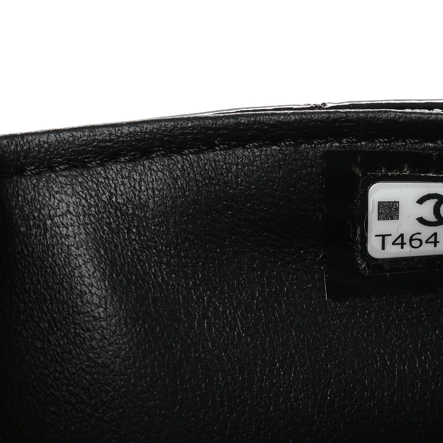 Crumpled Patent Lambskin Quilted Tassel Clutch With Chain Black