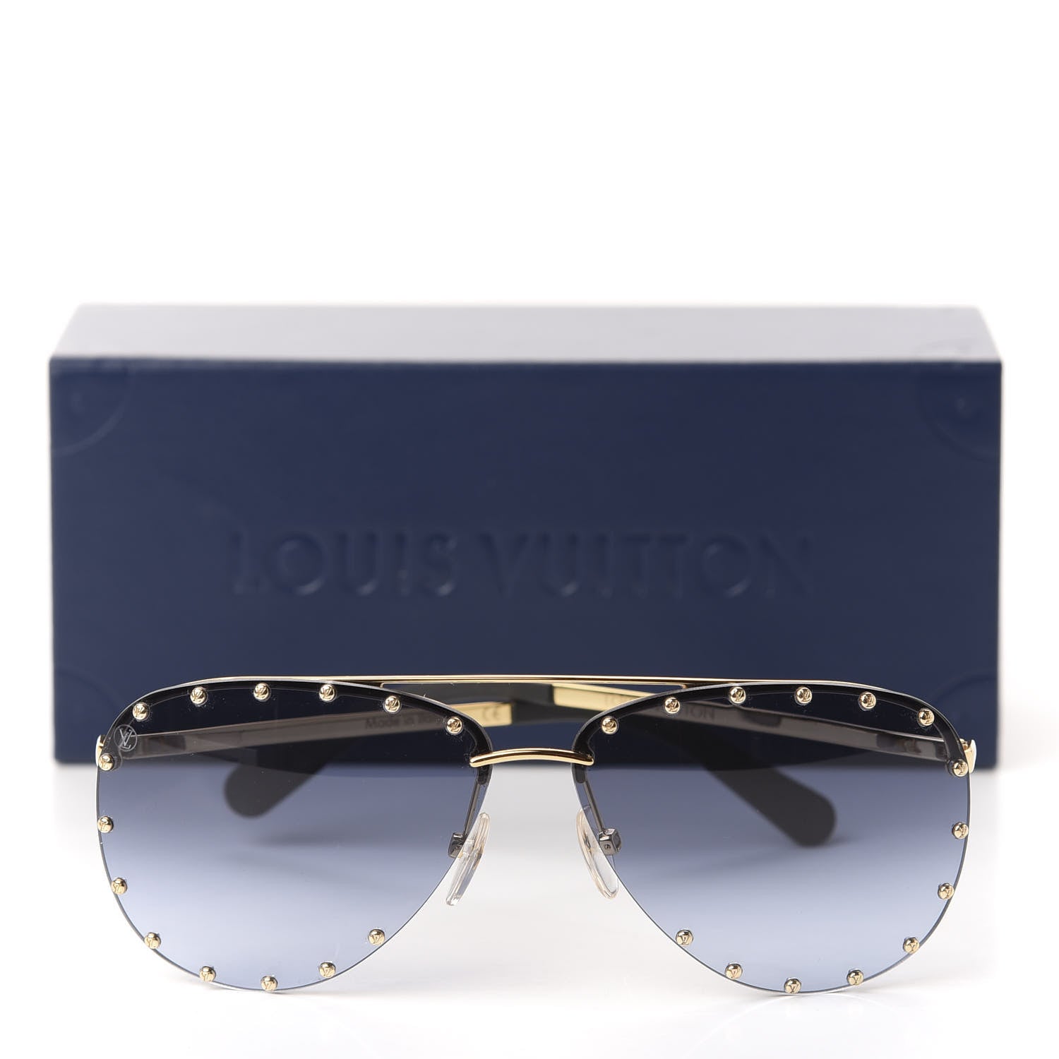 Louis Vuitton The Party Aviator Gradient Sunglasses Z2349U Blue 8 of 8