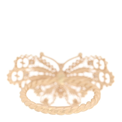Gucci 18K Yellow Gold Diamond Butterfly Ring 53 6.25 3 of 4
