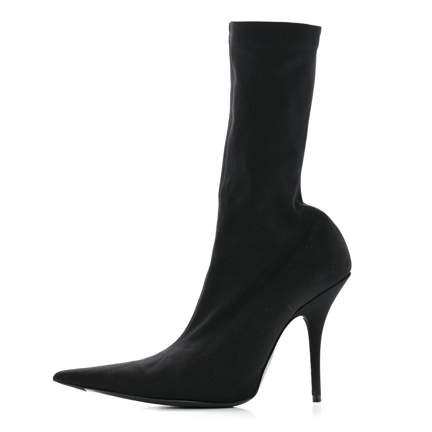 Balenciaga Jersey Crepe Extreme Pointed Toe Knife Booties 38 Black 1 of 9