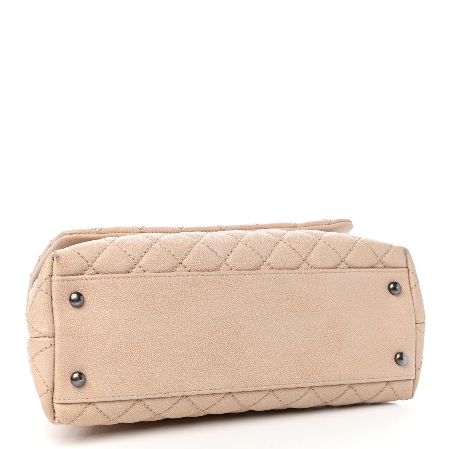 Chanel Caviar Quilted Small Coco Handle Flap Light Beige 4 of 10