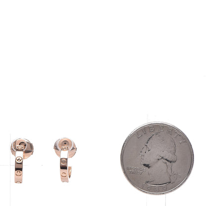 Cartier 18K Pink Gold Small LOVE Hoop Earrings 2 of 4