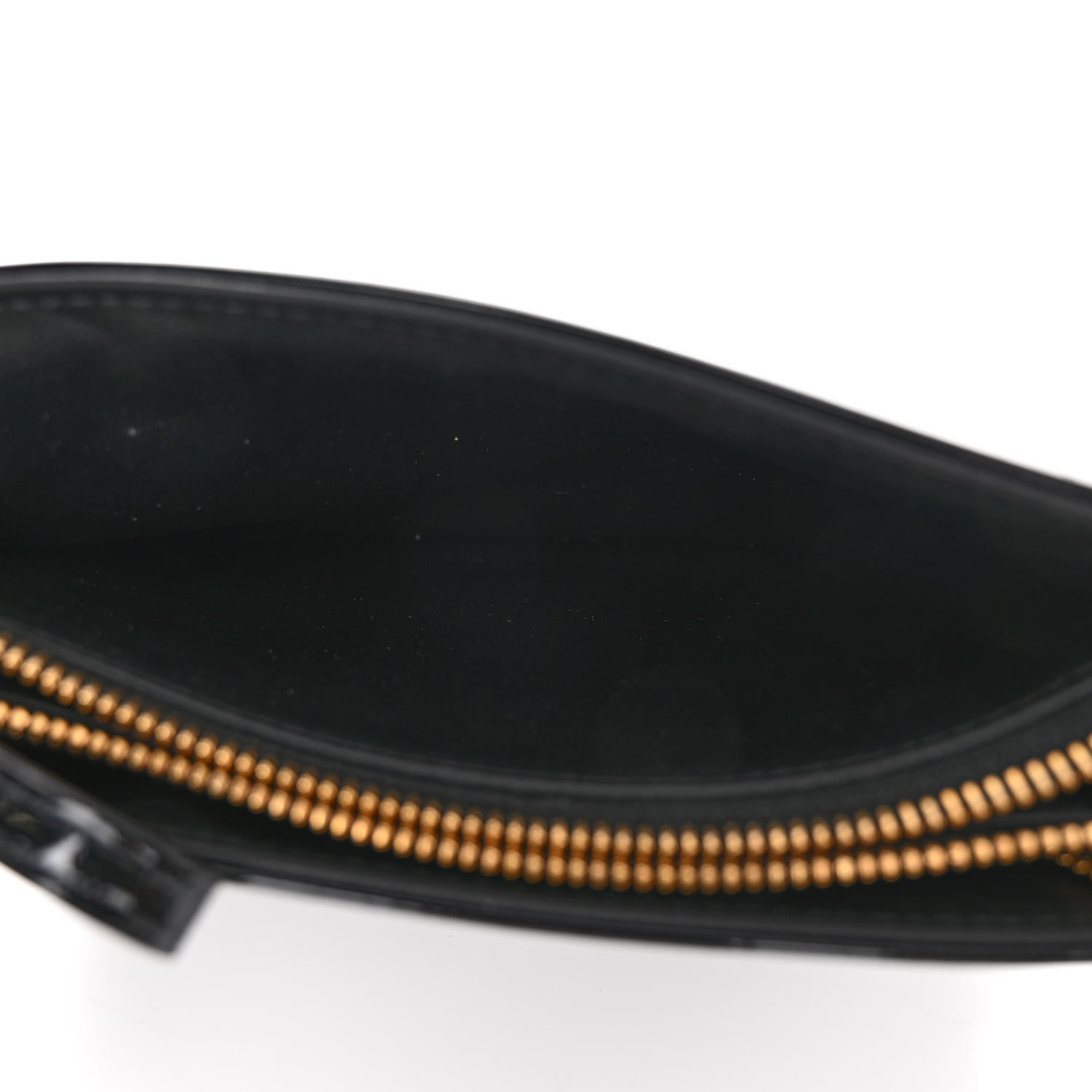 Christian Dior Patent Cannage Caro Zipped Pouch With Chain Black 5 of 10
