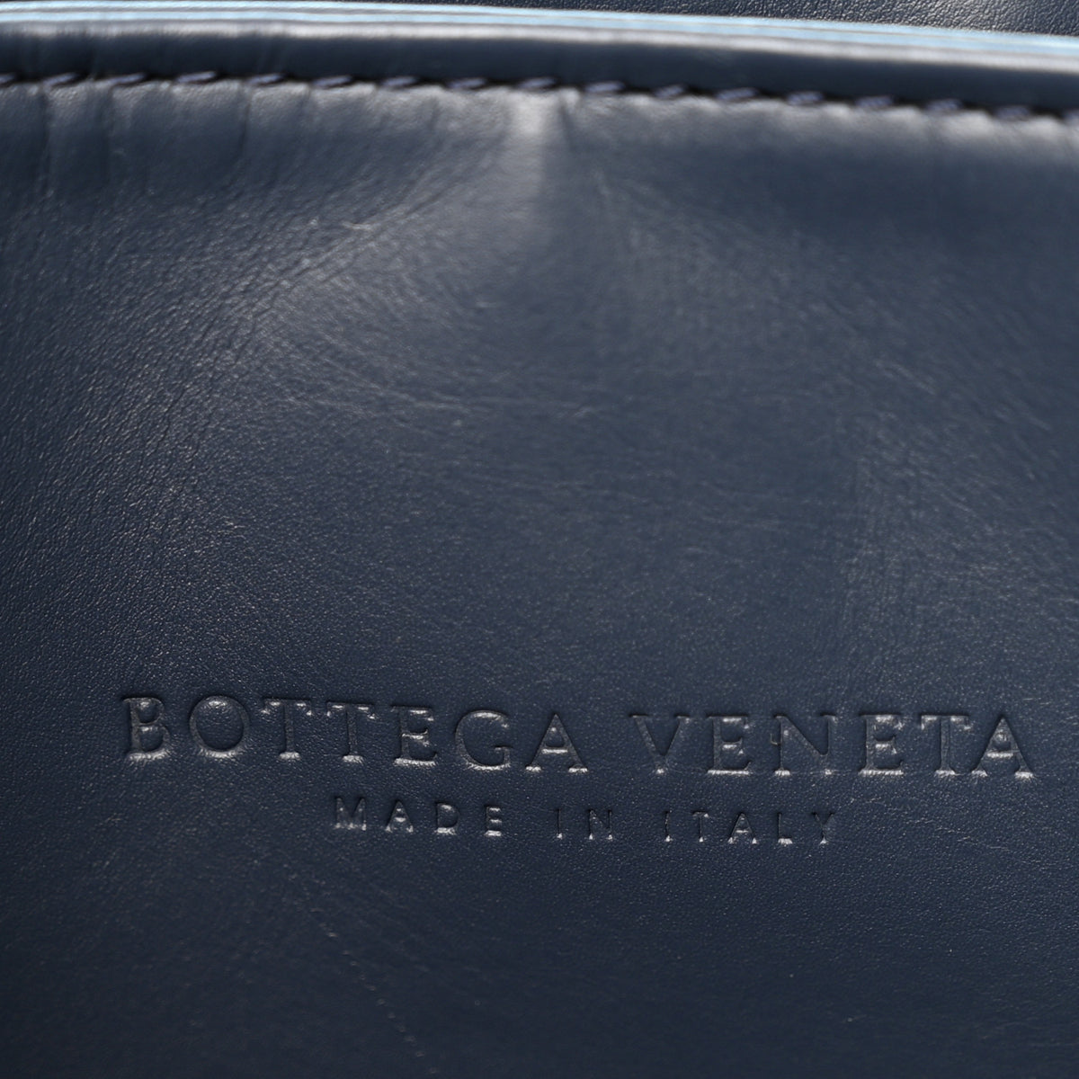 Nappa Intrecciato Small Roma Tote Dark Blue