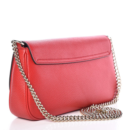 Gucci Pebbled Calfskin Medium Soho Flap Crossbody Vibrant Red 2 of 11