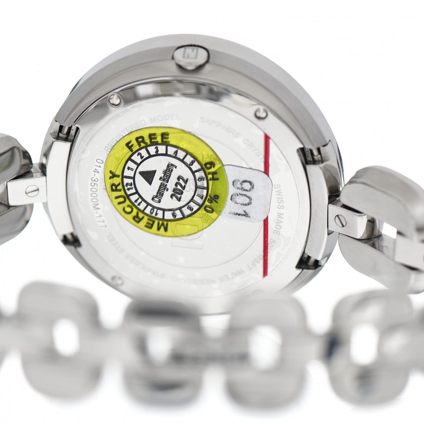 Stainless Steel Diamond Bezel 36mm Fendi My Way Quartz Watch