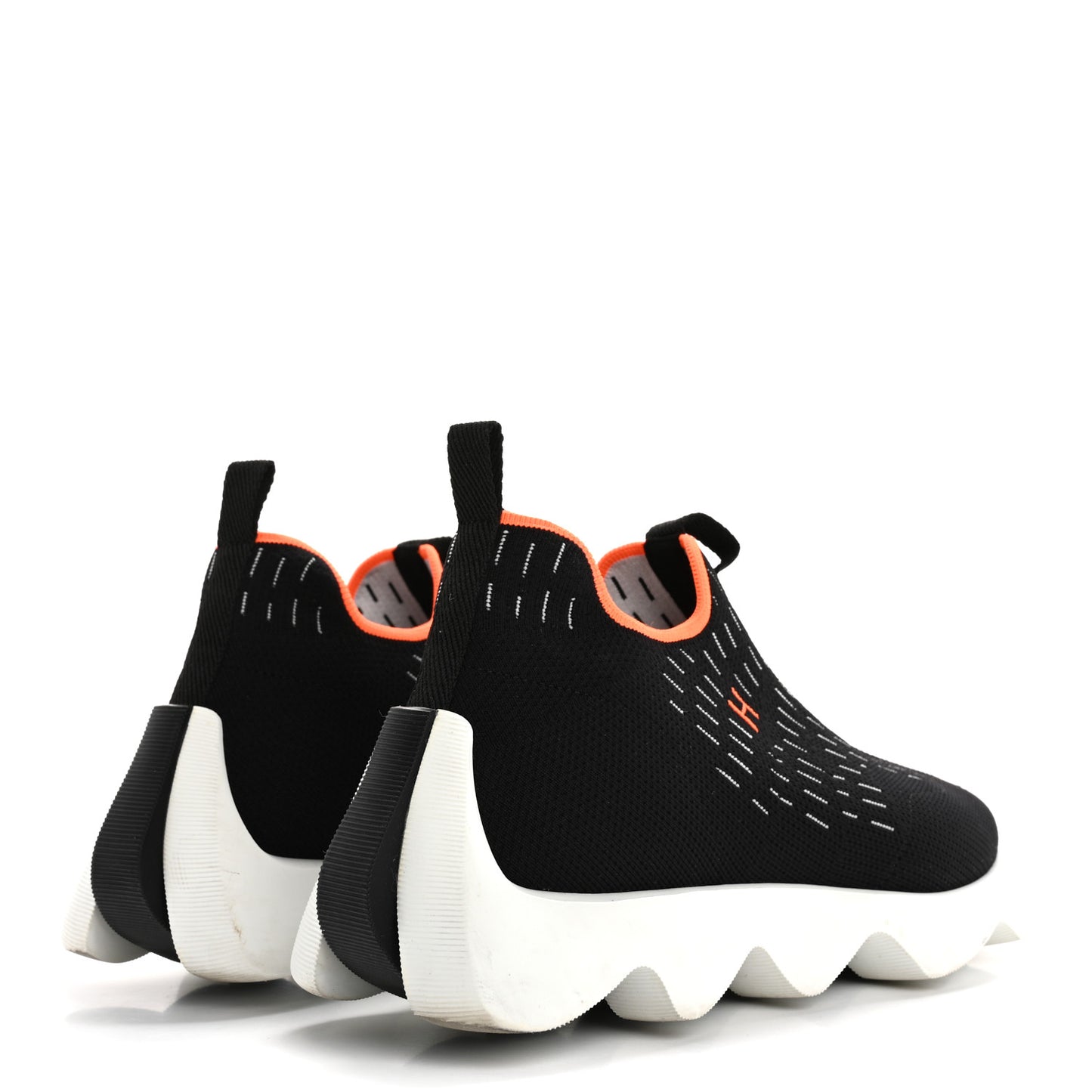 Technical Canvas Goatskin Womens Eclair Sneakers 38.5 Black