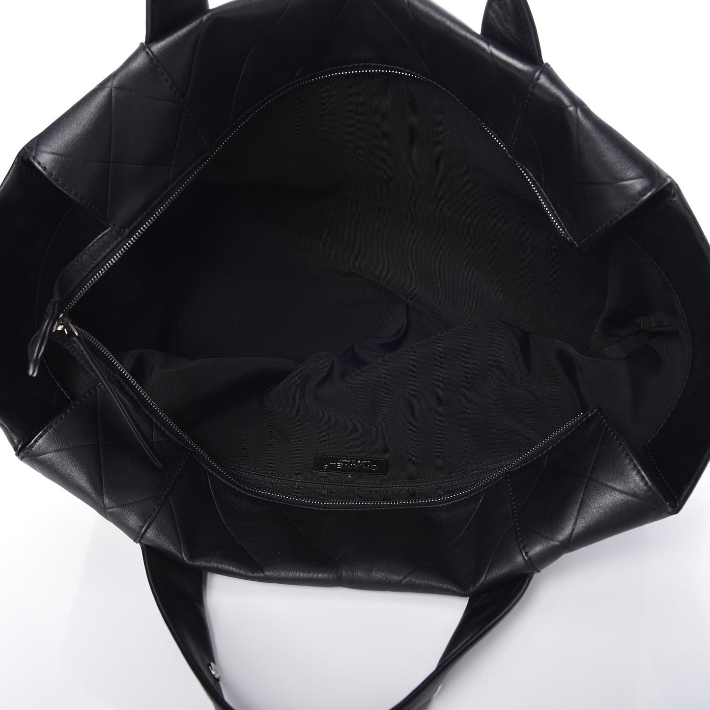 Calfskin Chevron CC All Day Long Boston Black