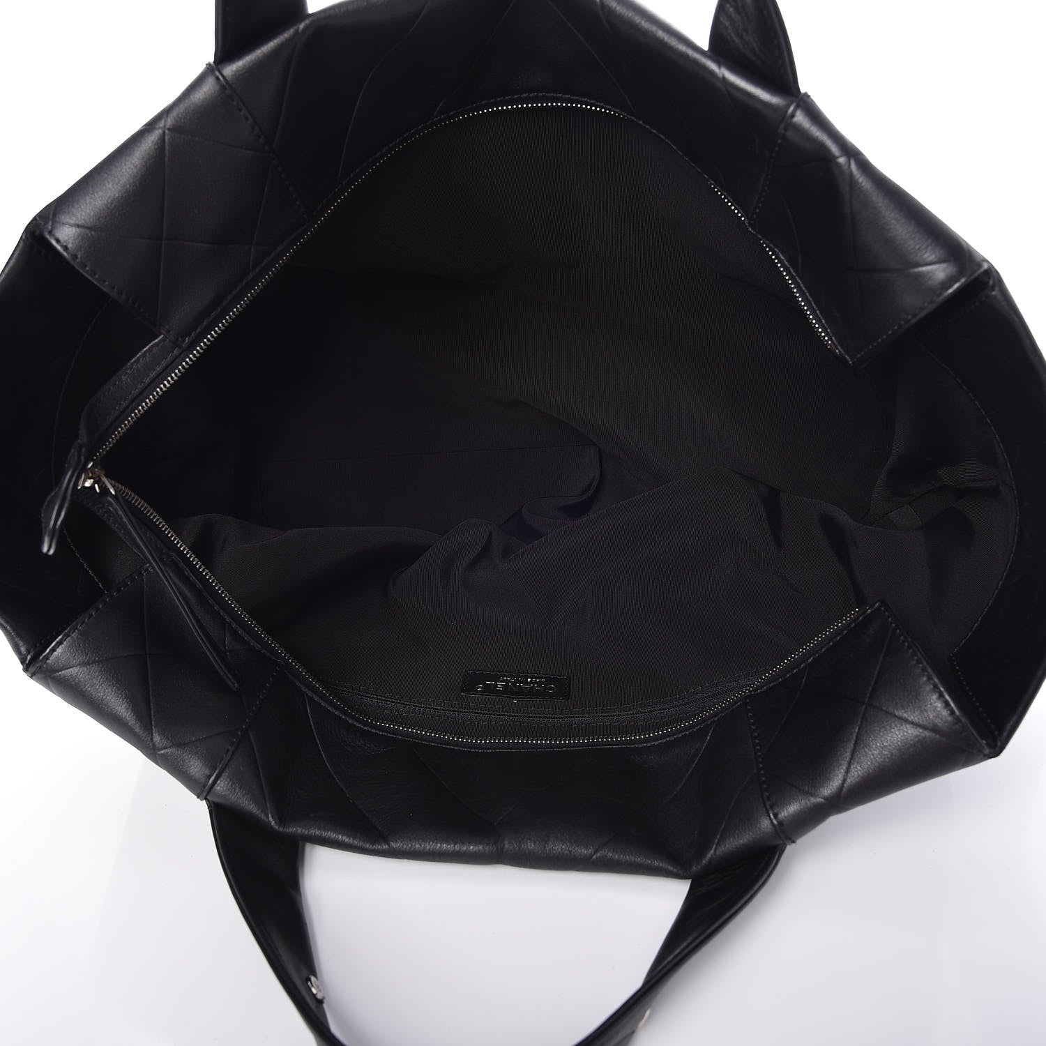Chanel Calfskin Chevron CC All Day Long Boston Black 5 of 7