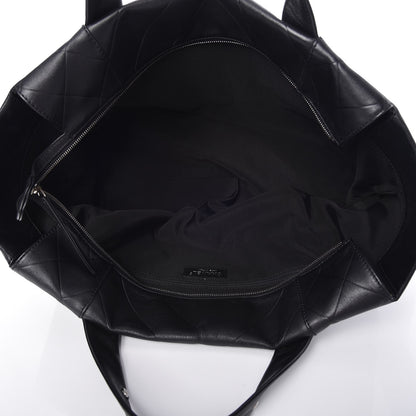 Chanel Calfskin Chevron CC All Day Long Boston Black 5 of 7