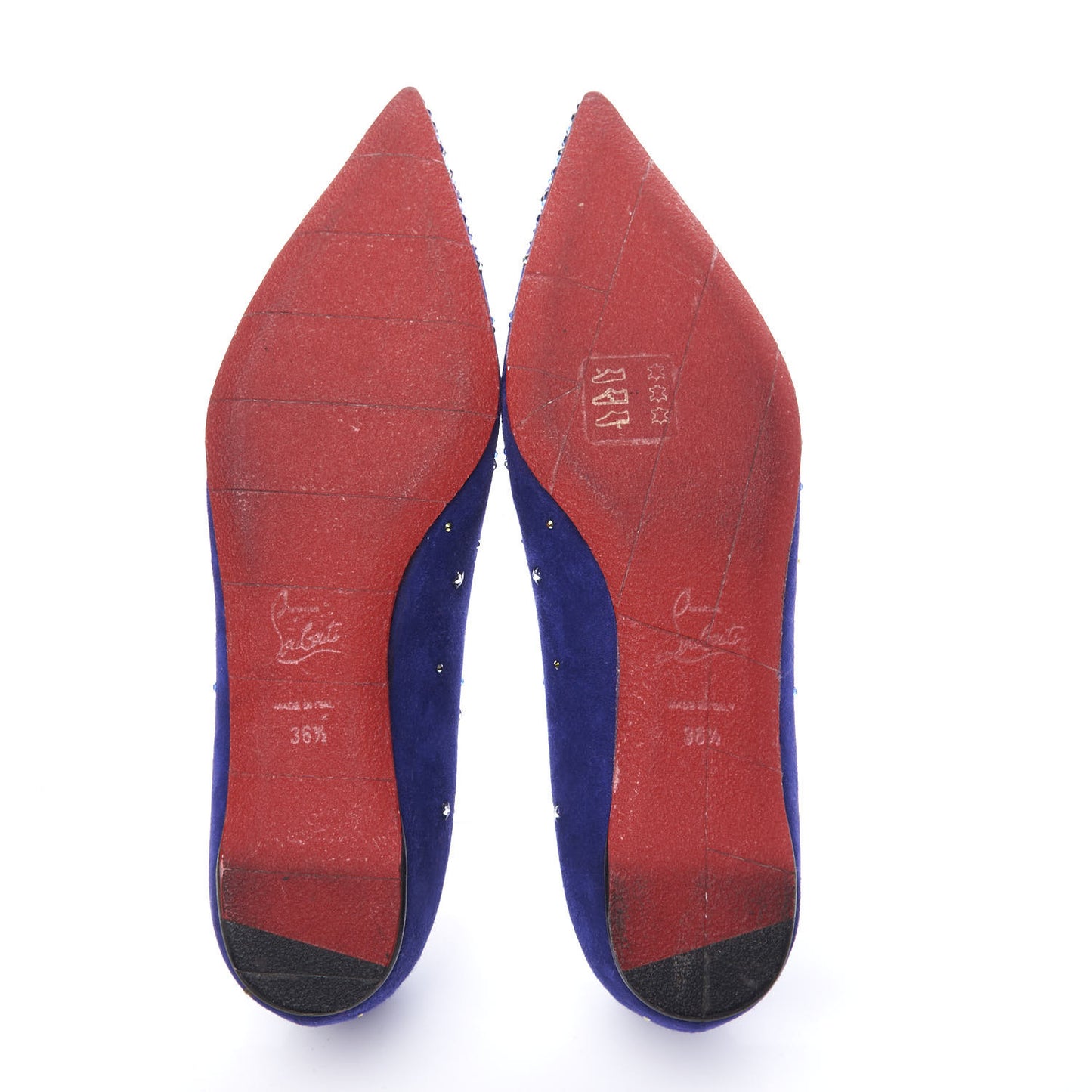 Veau Velours Embellished Gravitanita Starry Flats 36.5 Version Encre