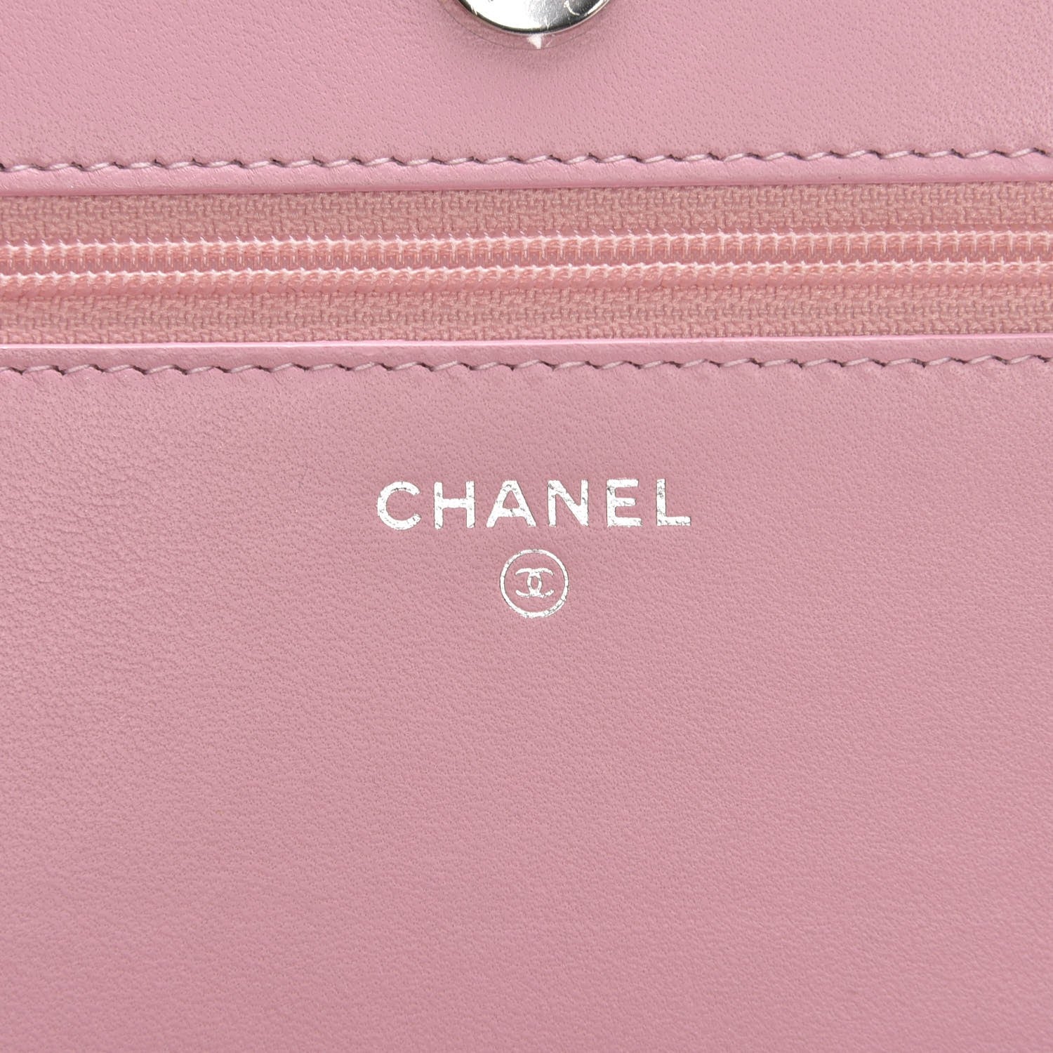 Chanel Calfskin Crystal Studded Boy Wallet On Chain WOC Pink 6 of 13