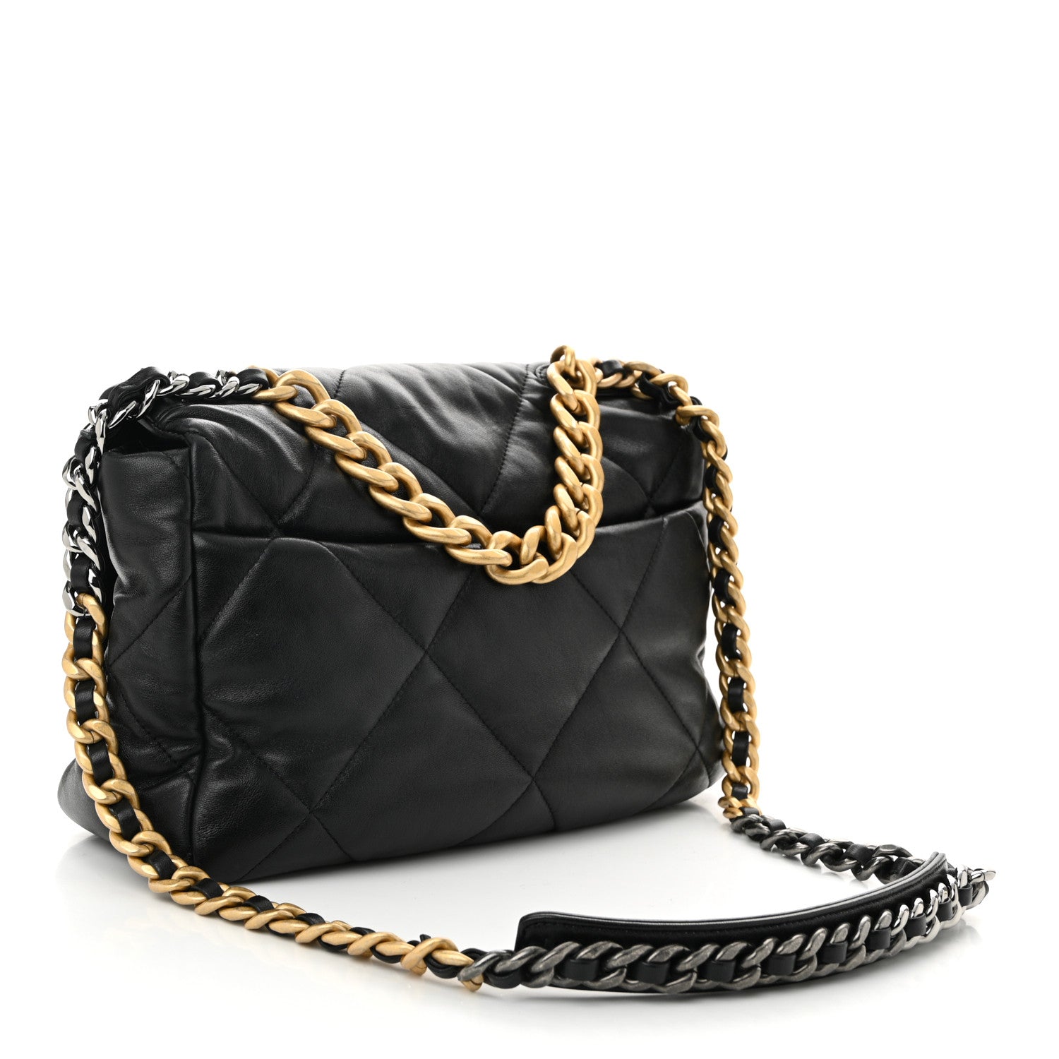 Chanel Lambskin Quilted Large Chanel 19 Flap Black 3 of 10