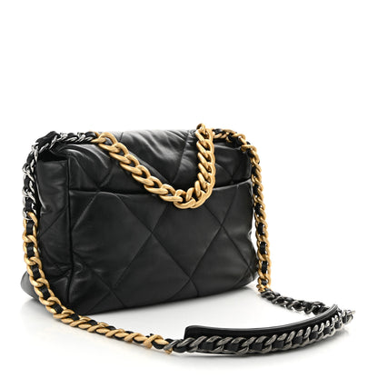 Chanel Lambskin Quilted Large Chanel 19 Flap Black 3 of 10