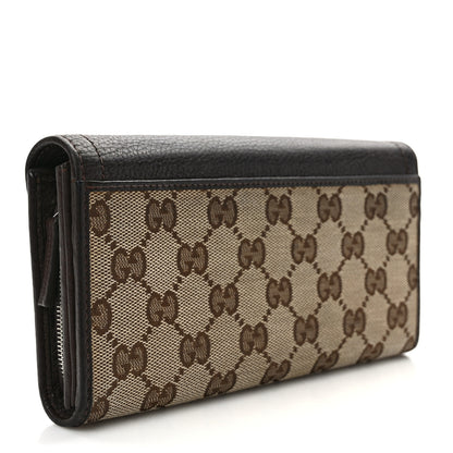 Gucci Monogram Horsebit Flap Continental Wallet Brown 2 of 6