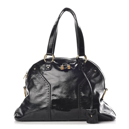 Saint Laurent Patent Calfskin Large Muse Black 1 of 17