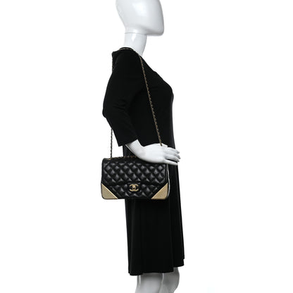 Chanel Calfskin Quilted Rock The Corner Flap Black 4 of 12